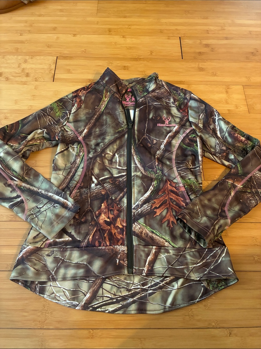 Women's Camo Softshell Jacket - Brown/Green Hunting